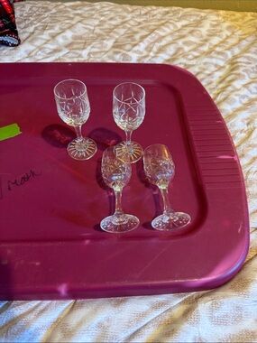 Crystal Cut Cordial Glasses - Clear (Set of 4)